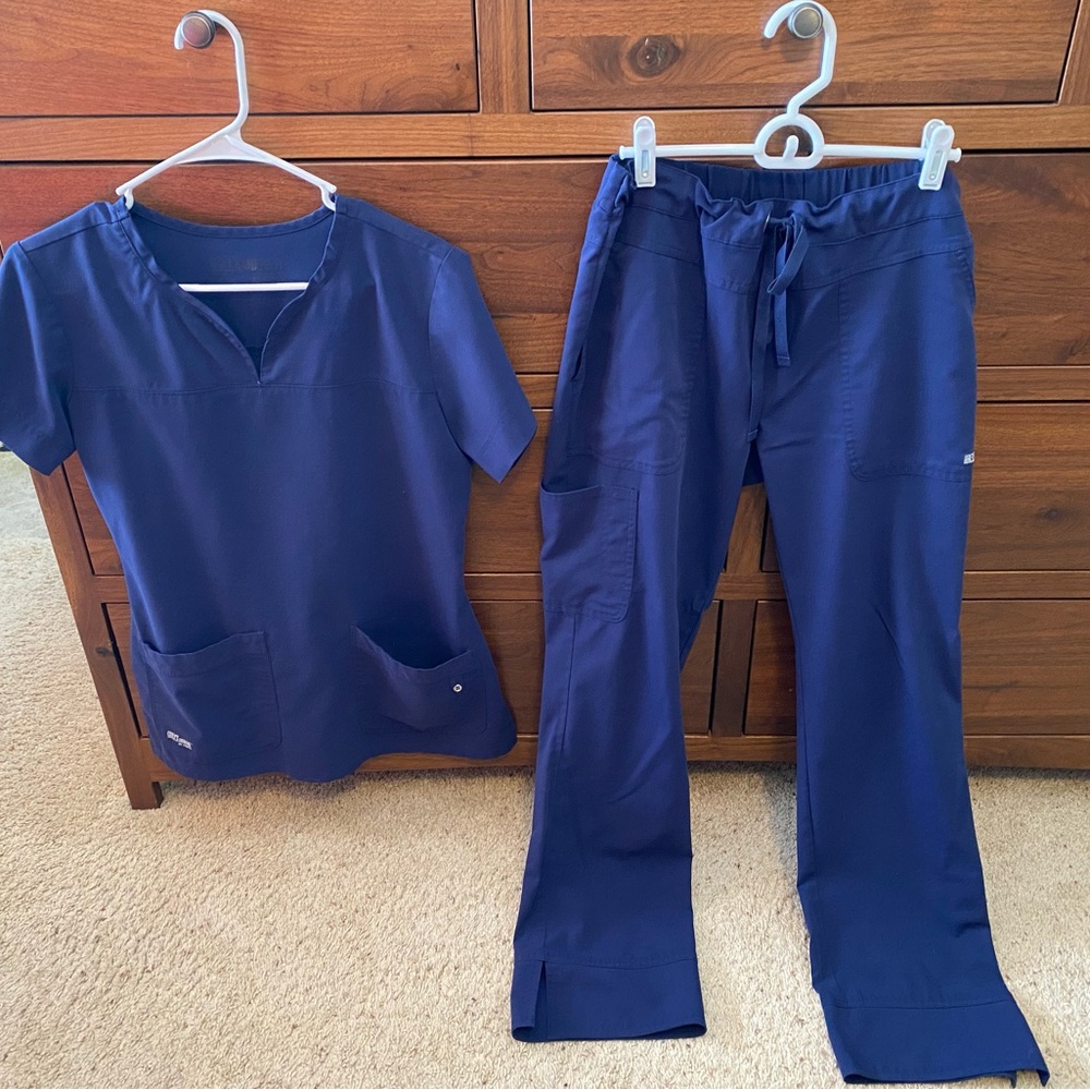 Navy Blue Scrub Set